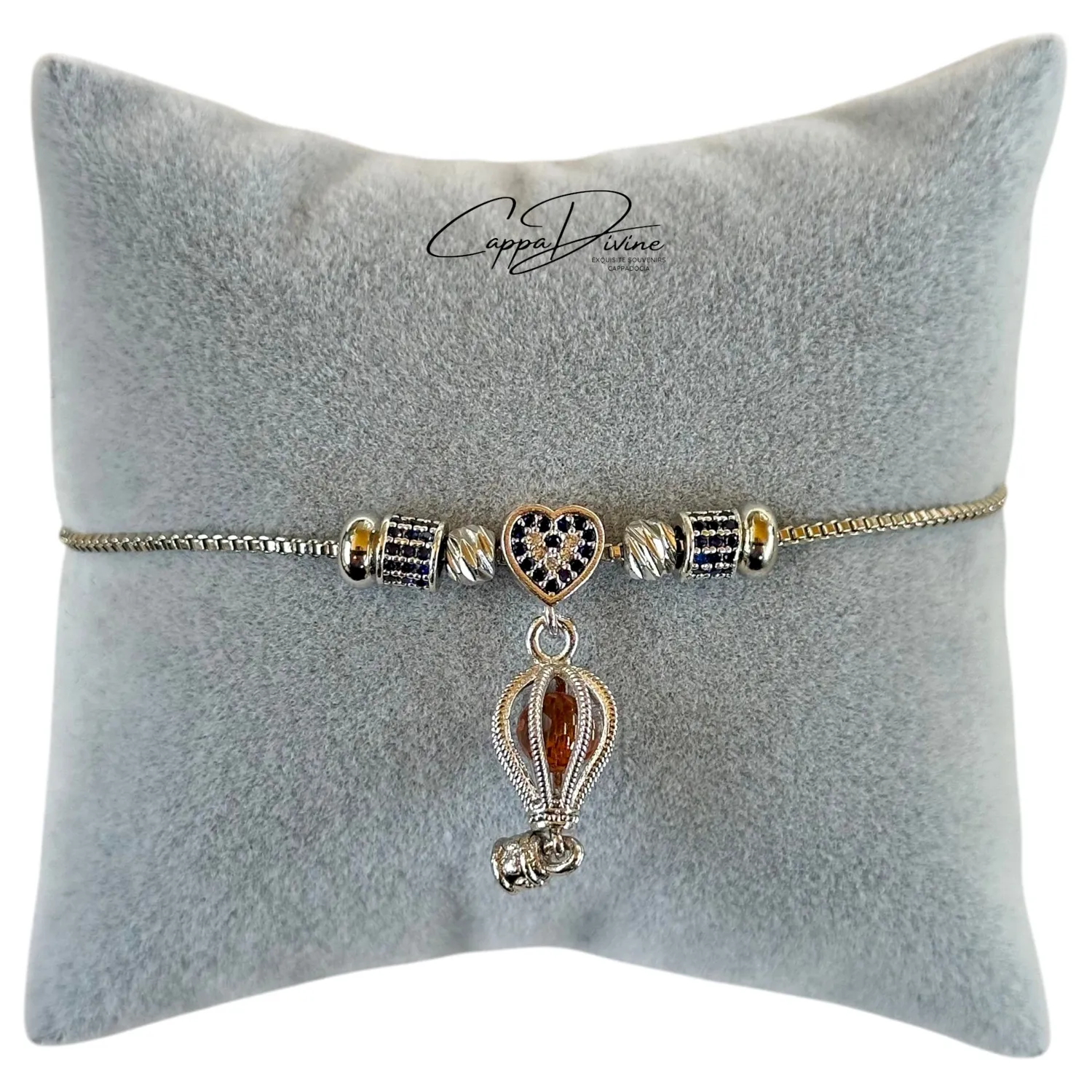 Steel Balloon Bracelet with Zultanite