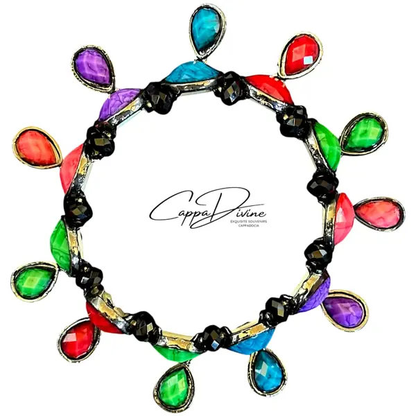 Colorful Steel Droplet Bracelet