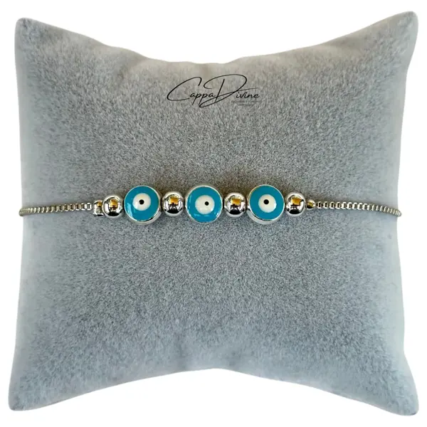 Steel Evil Eye Bracelet