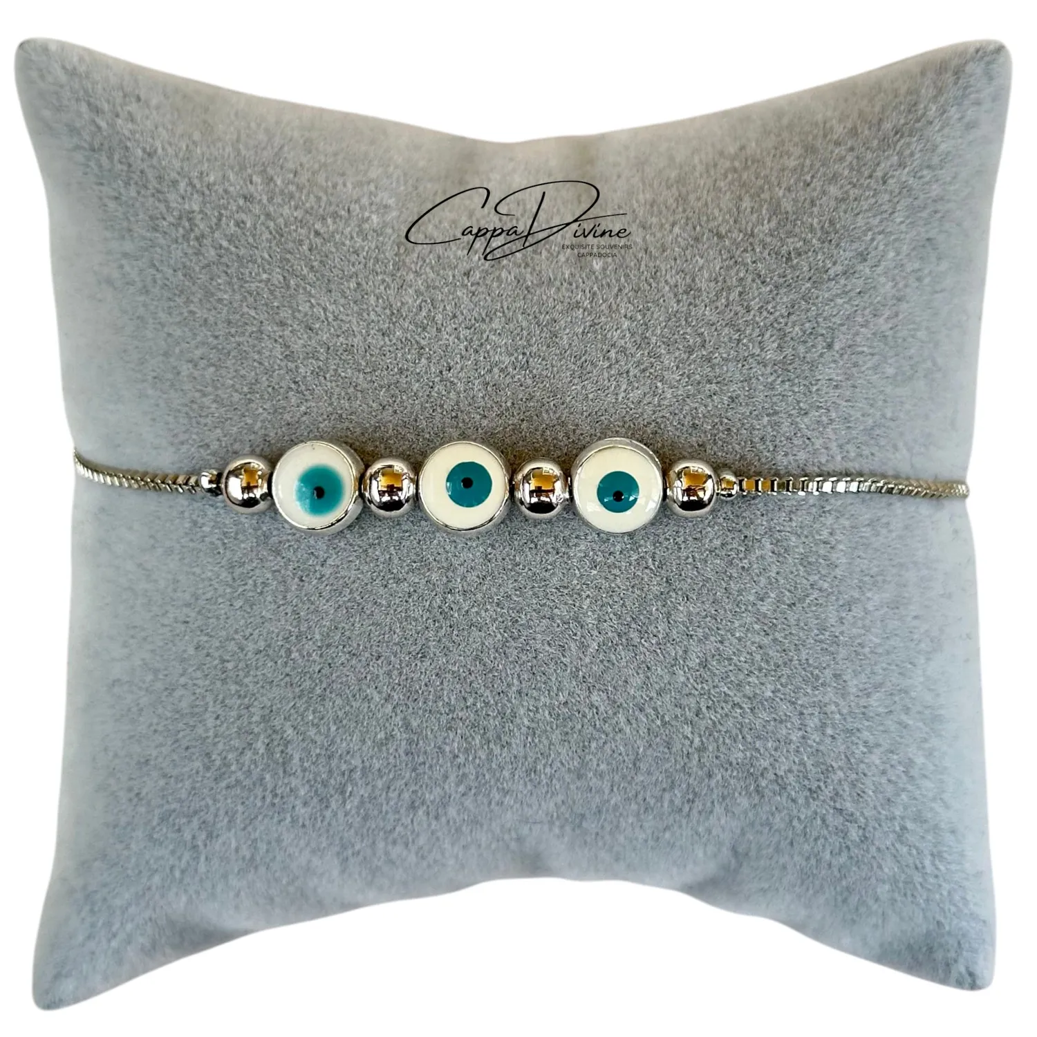 Steel Evil Eye Bracelet