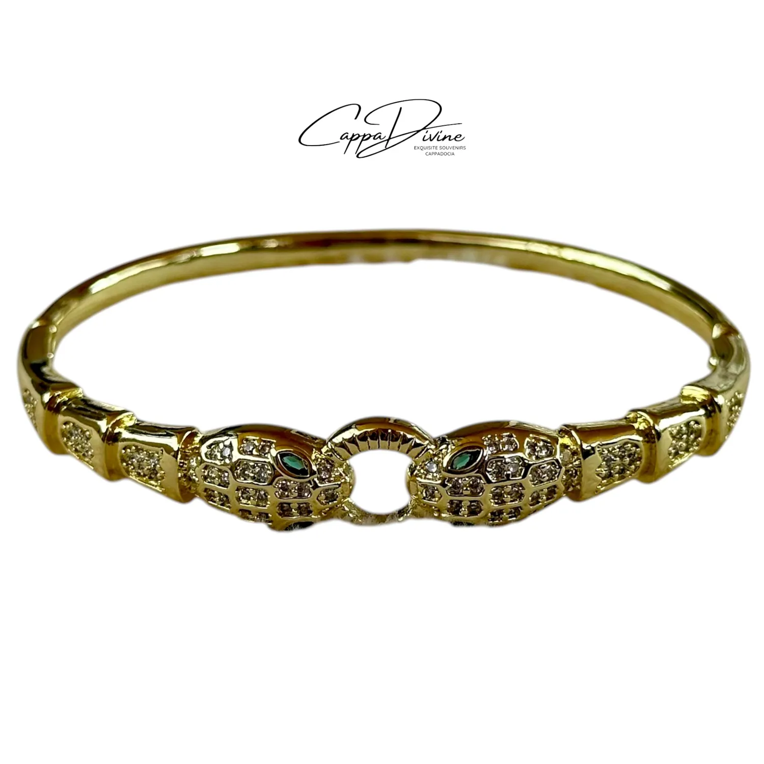 Steel Cuff Bracelet – Snake Design with Engravings