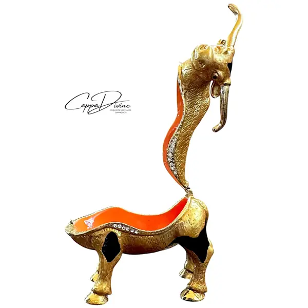 Decorative Piece – Golden Bull with Crystal Stones