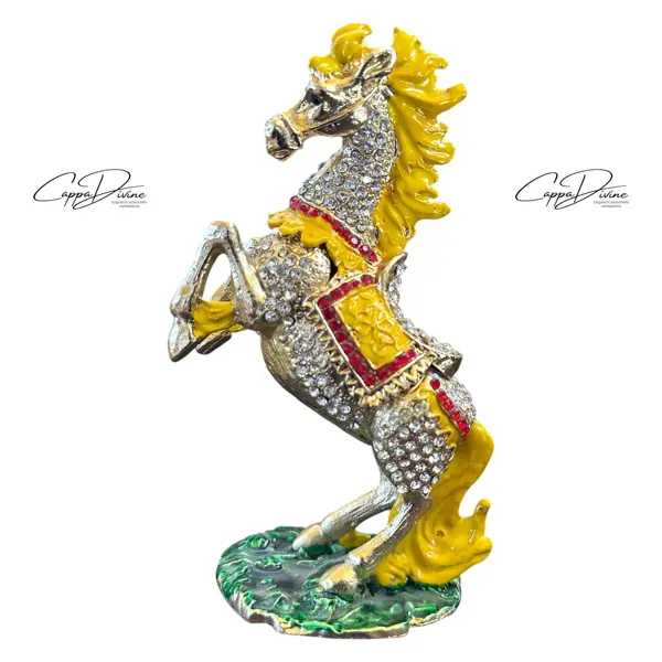 Decorative Piece – Rampant Horse with Crystal Stones