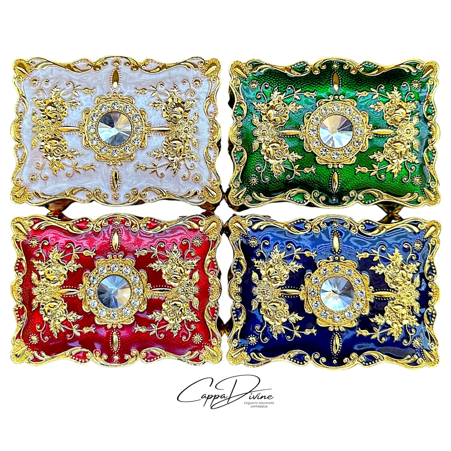 Jewelry Box with Crystal Stones