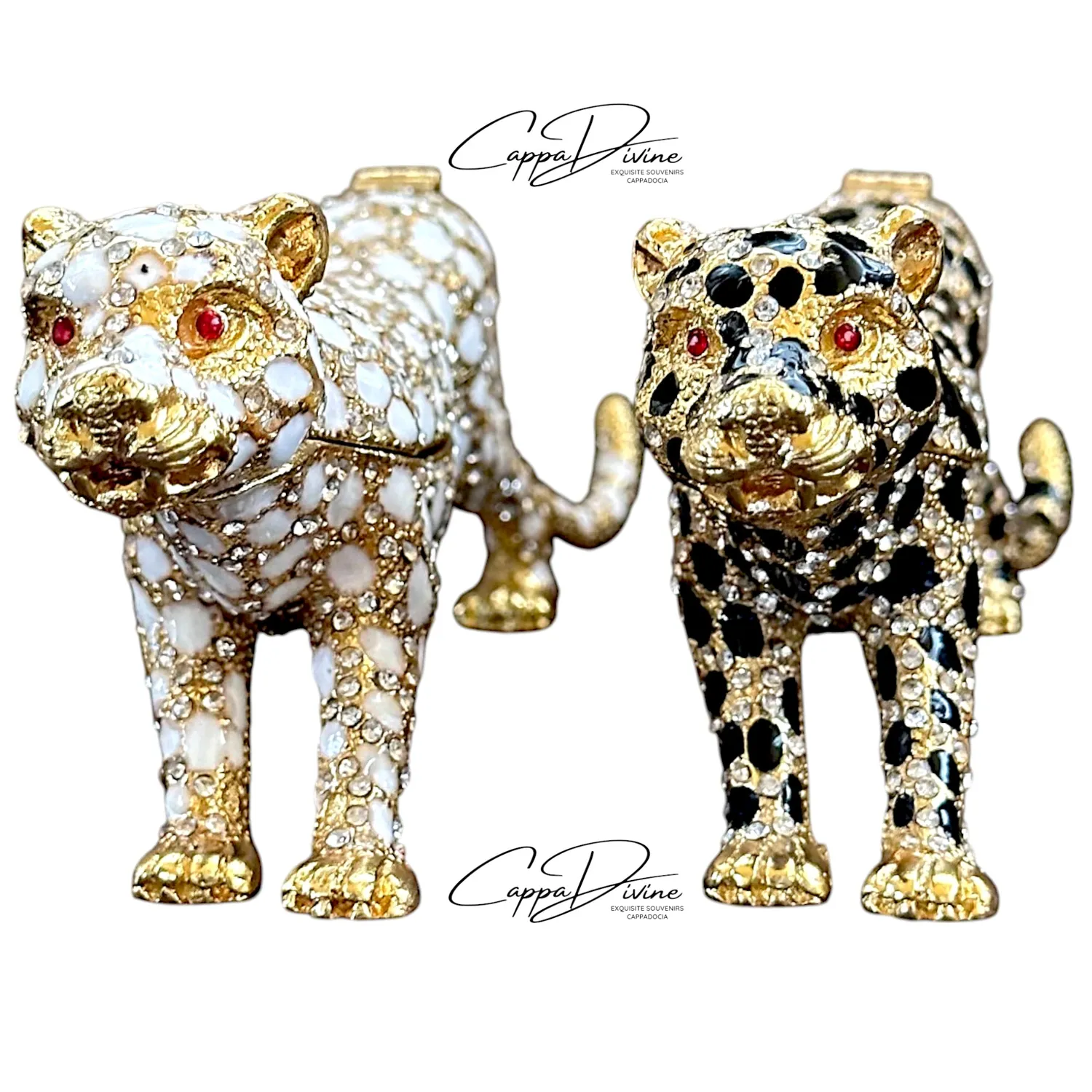 Decorative Piece – Leopard with Crystal Stones