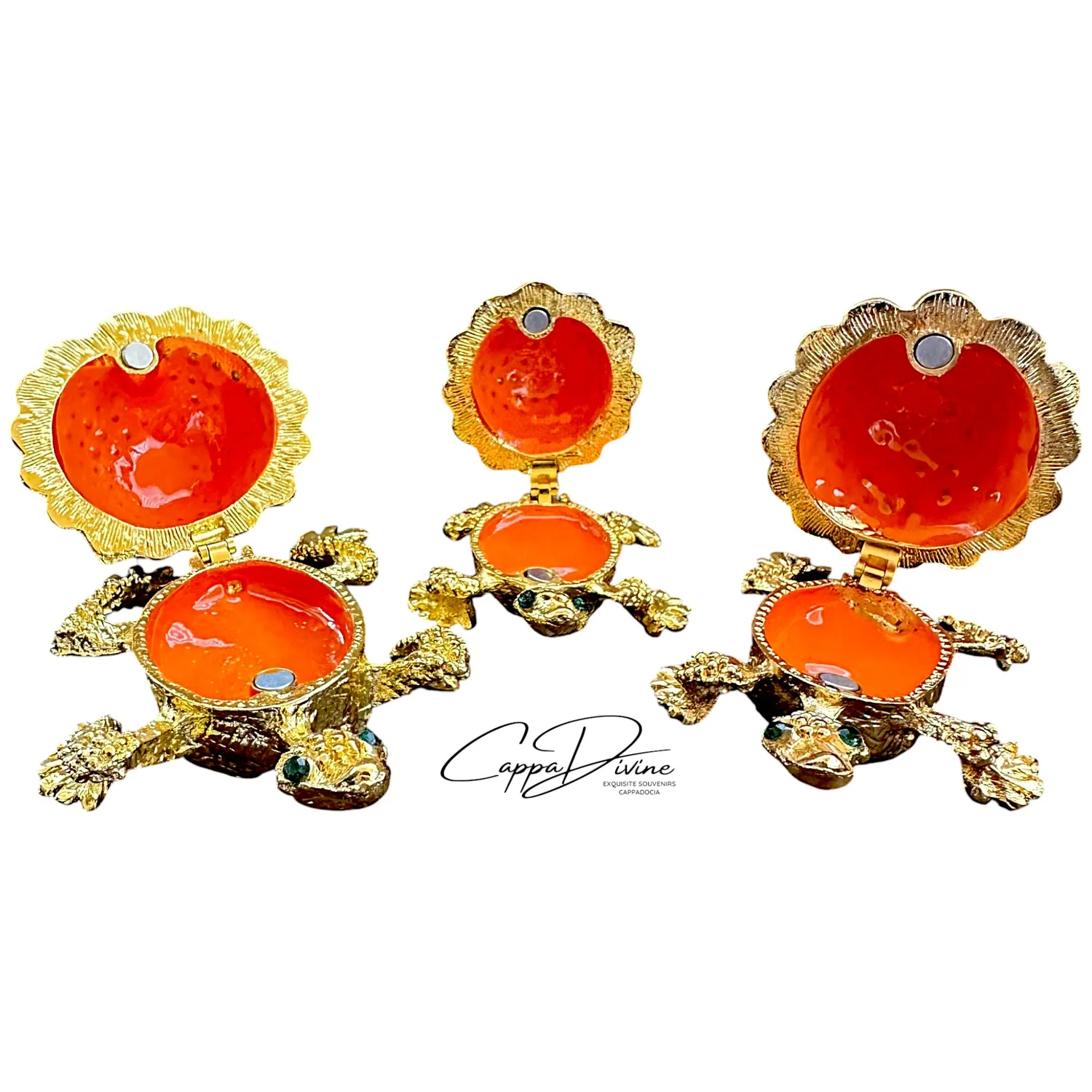 Decorative Piece – 3 Piece Turtle with Crystal Stones