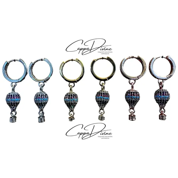 Steel Balloon Earring – Floating Charm