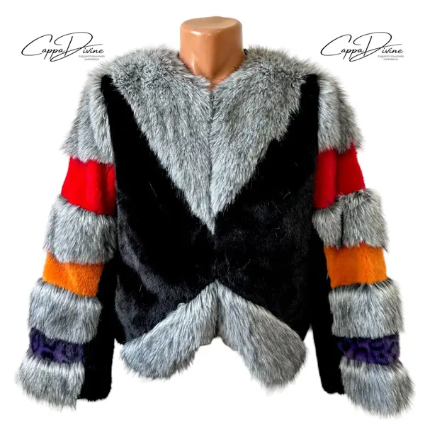 Angora Fur Coat – Fluffy & Colorful Design