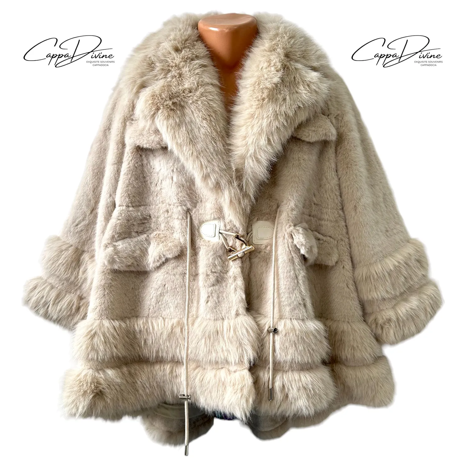 Angora Fur Coat – Draped Fluffy Design