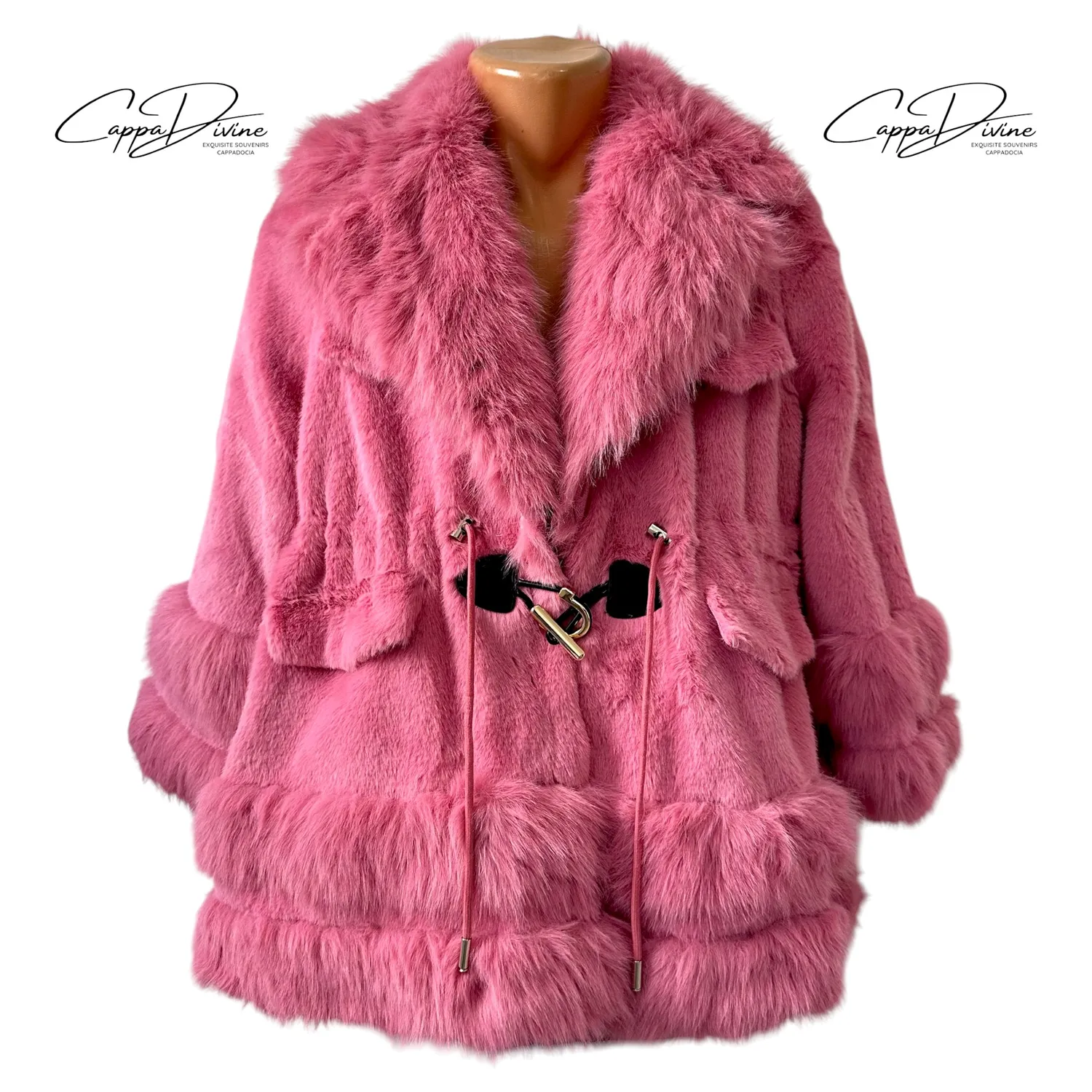 Angora Fur Coat – Draped Fluffy Design