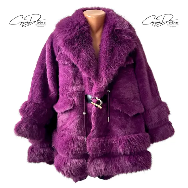 Angora Fur Coat – Draped Fluffy Design