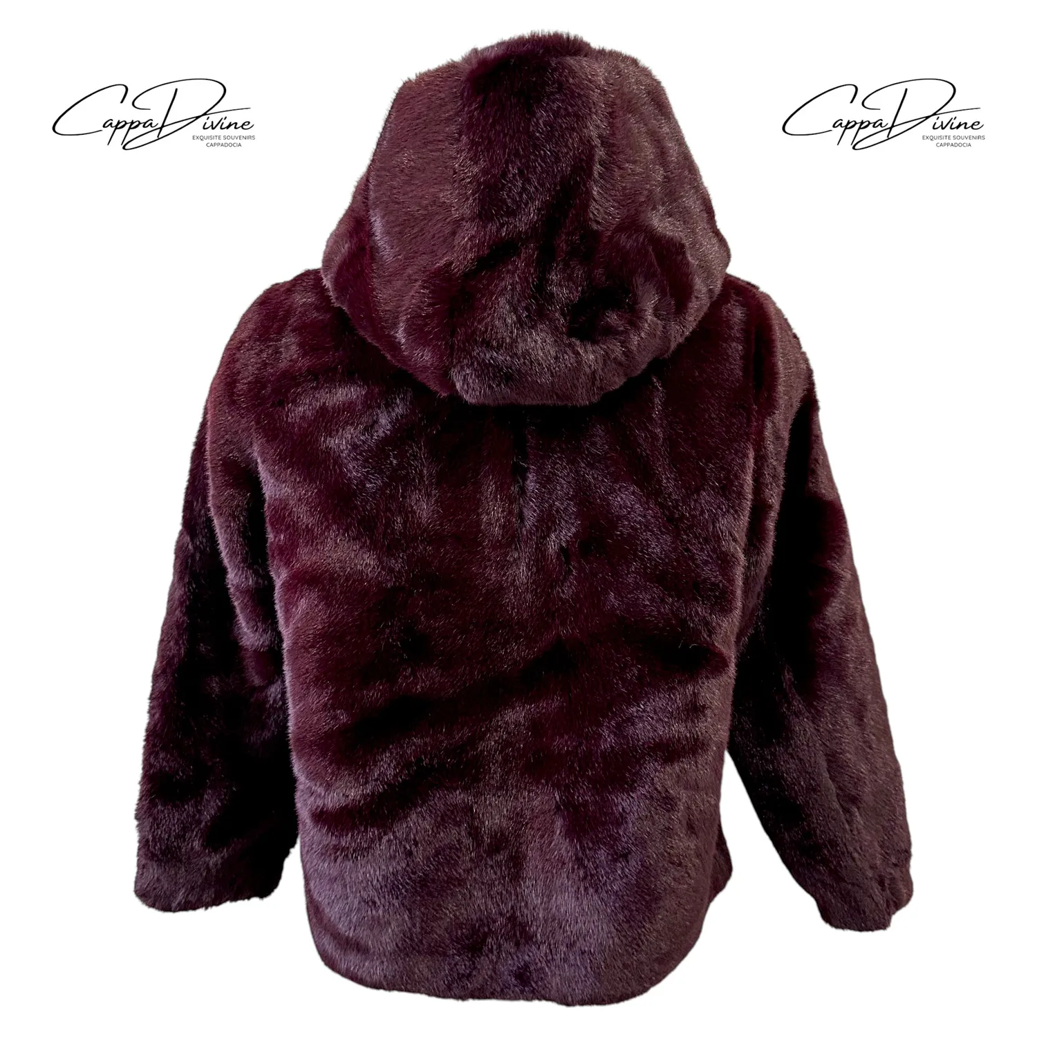 Short Angora Fur Coat – Plain & Hooded 2