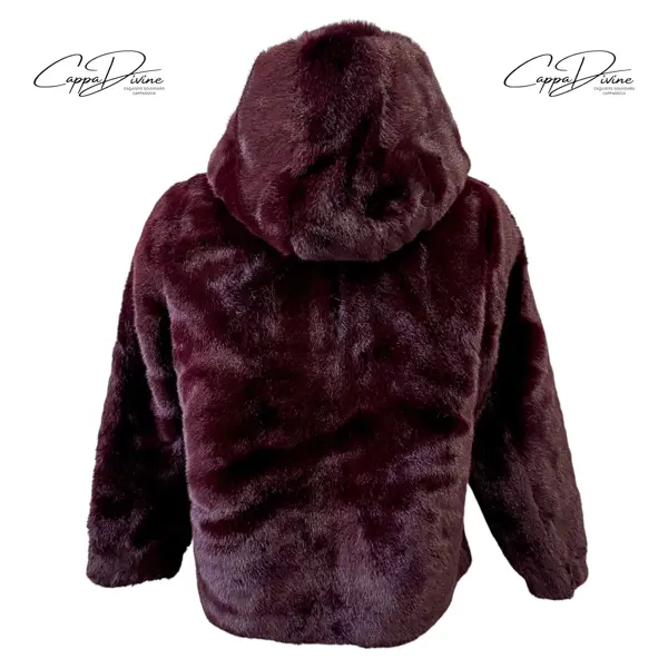 Short Angora Fur Coat – Plain & Hooded 2