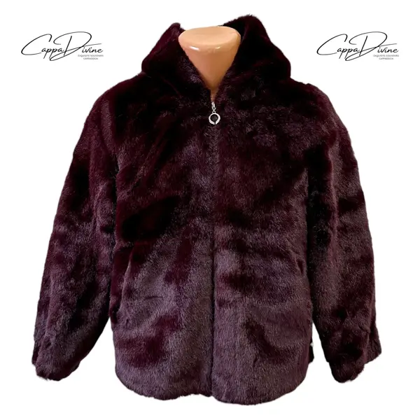 Short Angora Fur Coat – Plain & Hooded 2