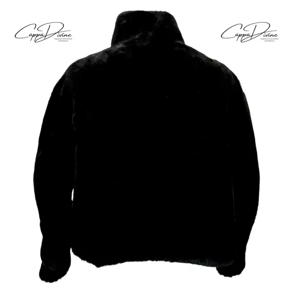 Angora Fur Coat – Short, Plain & Full Zipper 3