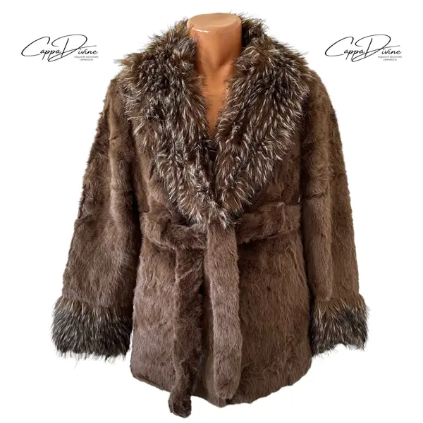 Angora Fur Coat – Short & Fluffy Speckled Design