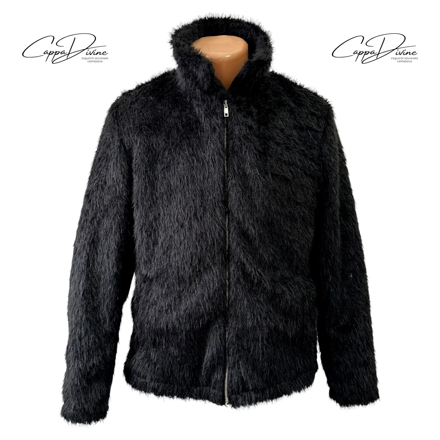 Goat Fur Jacket – Plain Design & Full Zipper