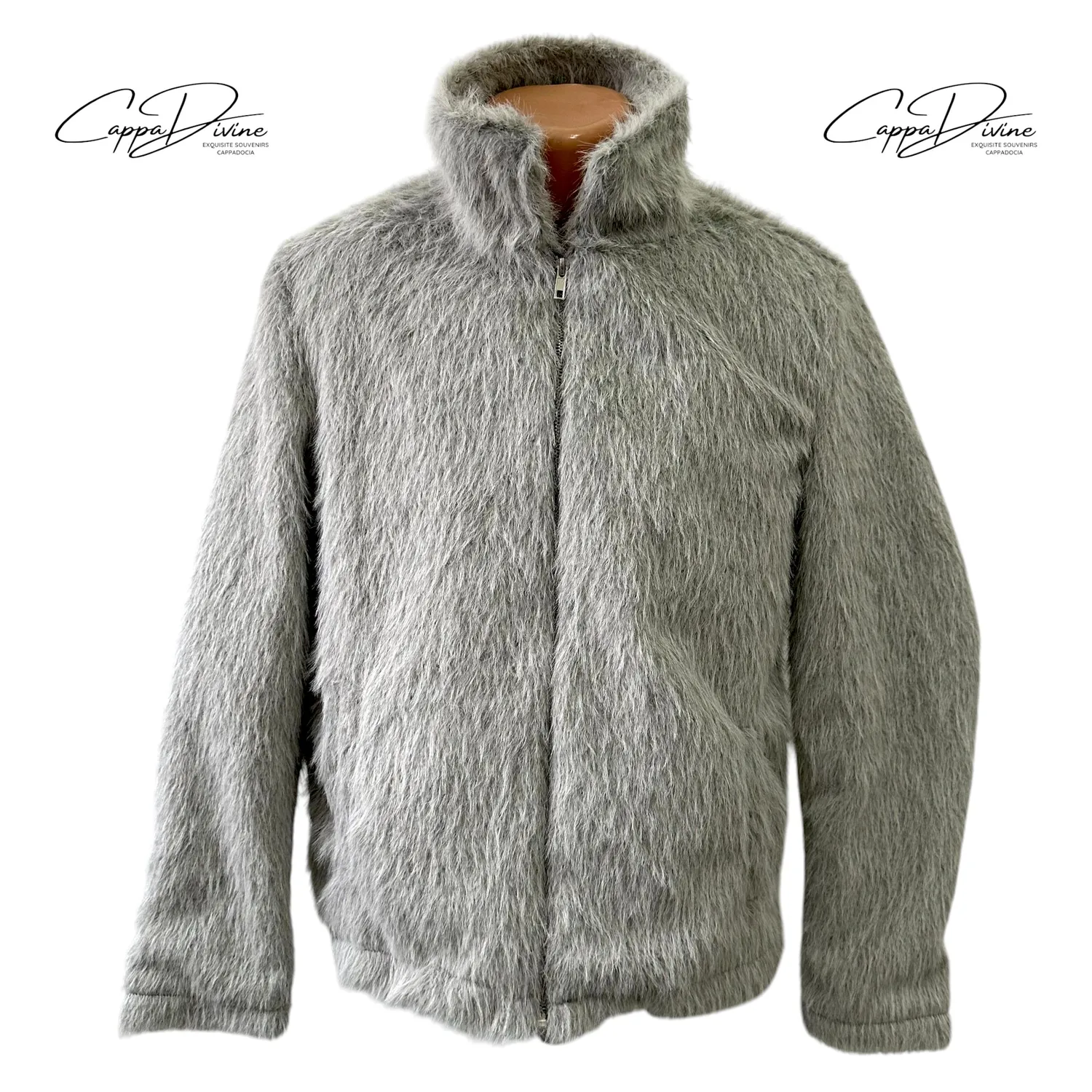 Goat Fur Jacket – Plain Design & Full Zipper