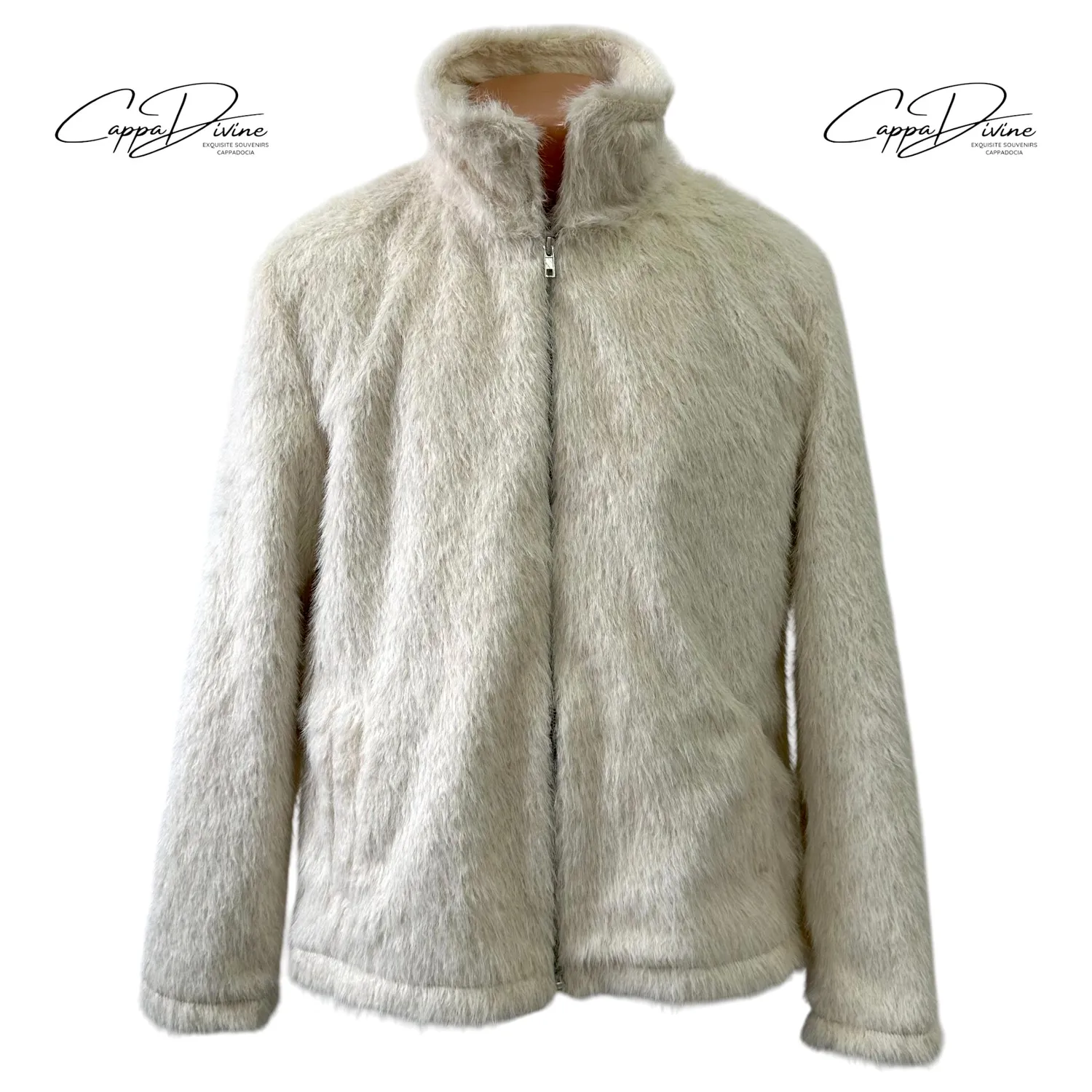 Goat Fur Jacket – Plain Design & Full Zipper
