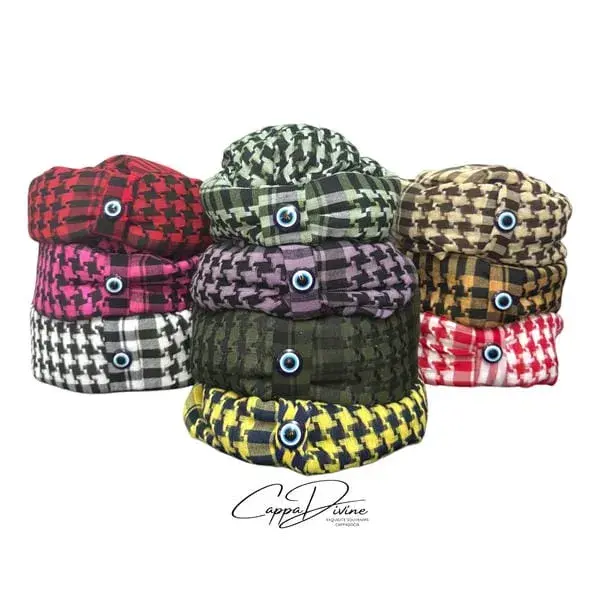 Bedouin Hat with Keffiyeh Pattern