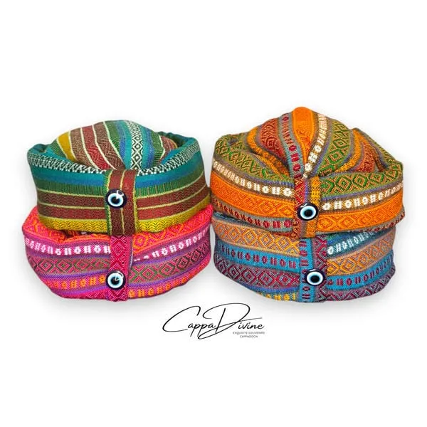 Bedouin Hat with Kilim Pattern