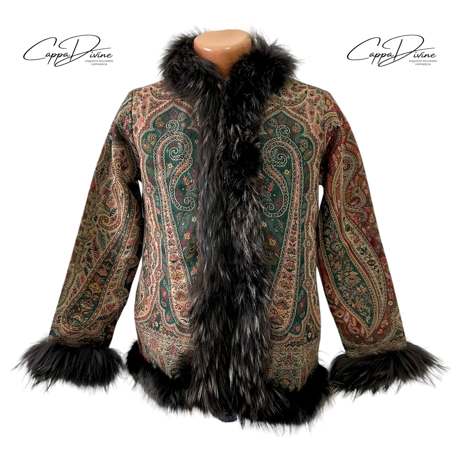 Ethnic Fur Jacket – No Button & Fur Design