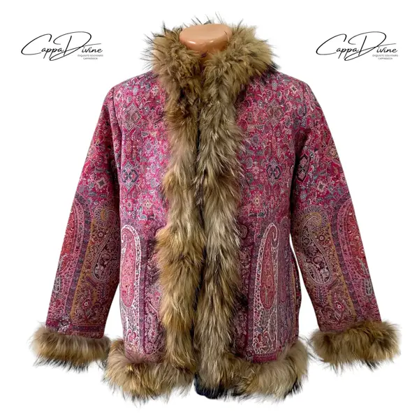 Ethnic Fur Jacket – No Button & Fur Design