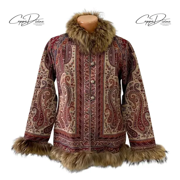 Ethnic Fur Jacket – Buttoned & Fur Design