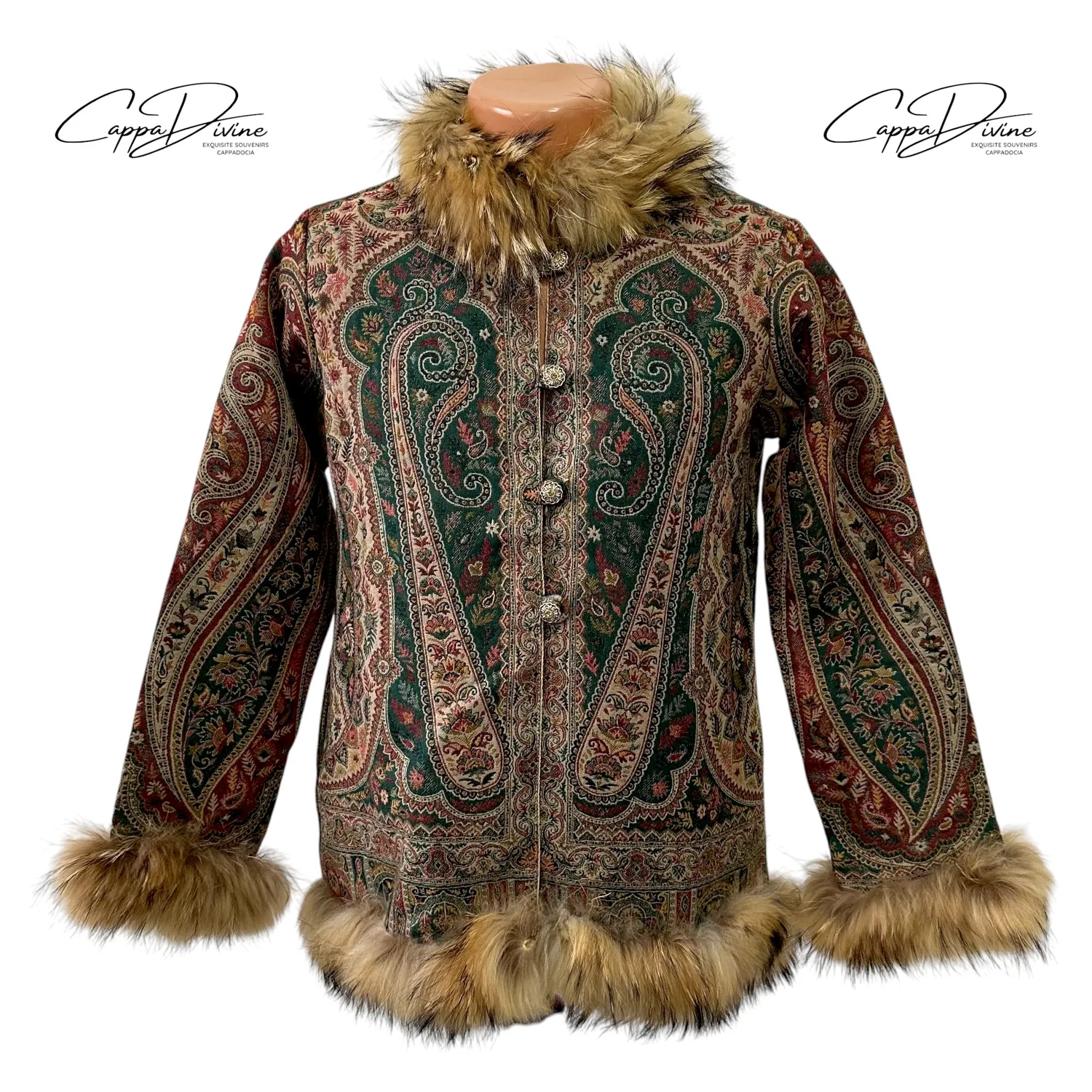 Ethnic Fur Jacket – Buttoned & Fur Design