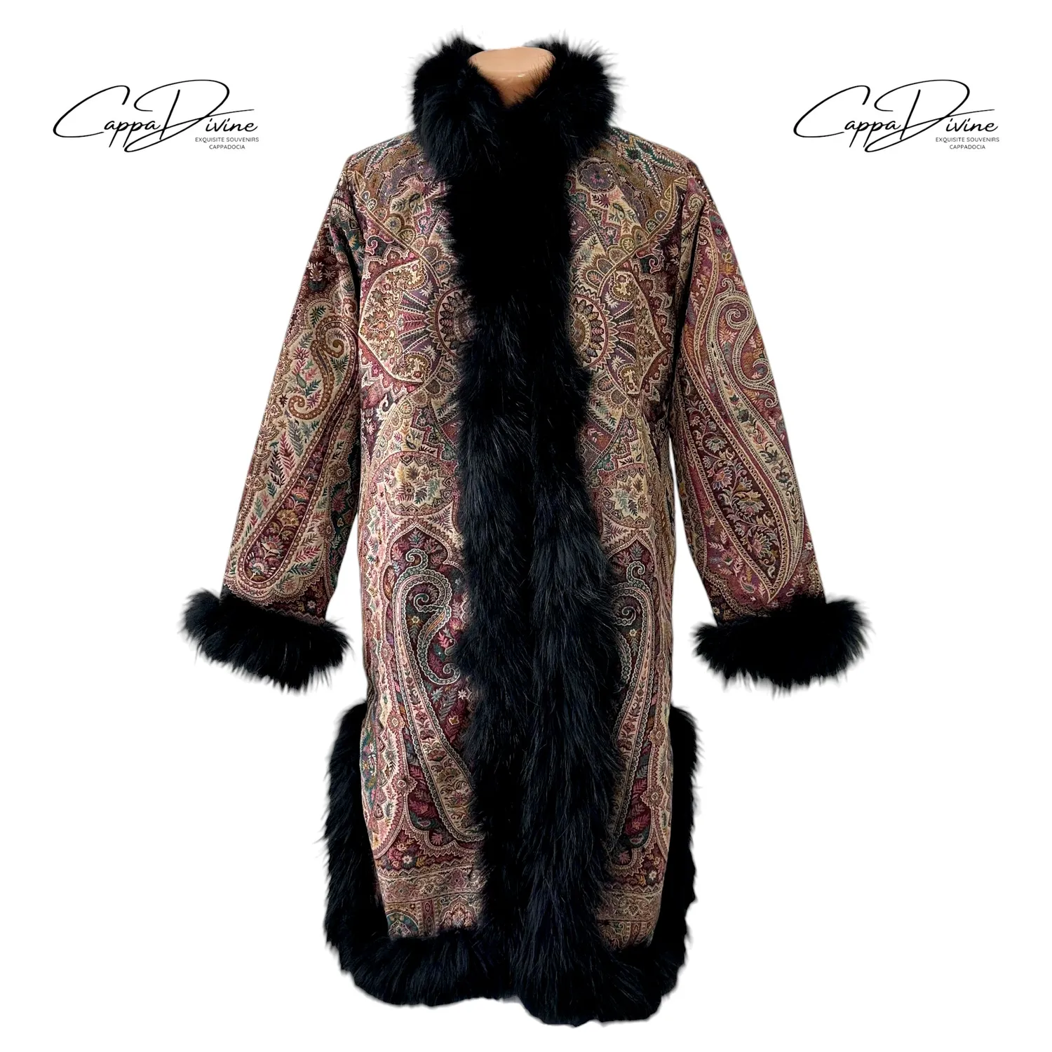 Ethnic Fur Kaftan – No Button & Fur Design