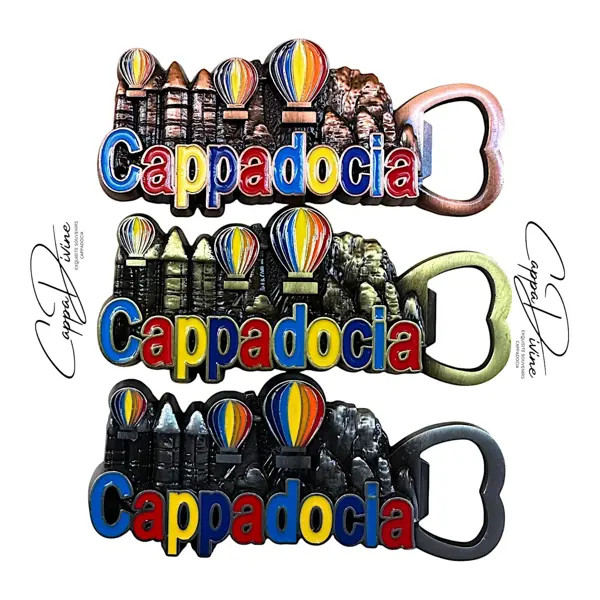 Metal Magnet – Horizontal Hot Air Balloon Bottle Opener Design