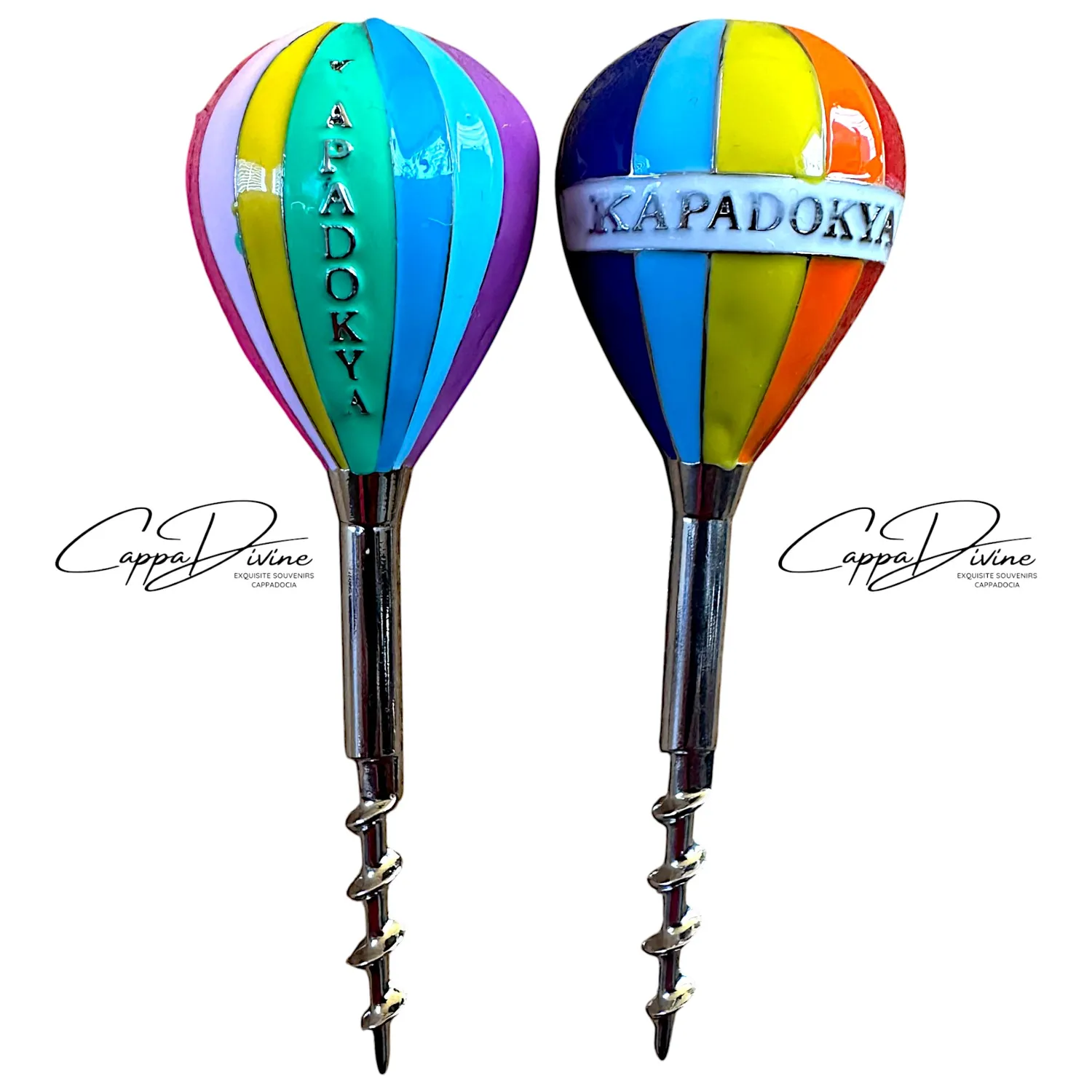 Metal Magnet – Hot Air Balloon Corkscrew Design