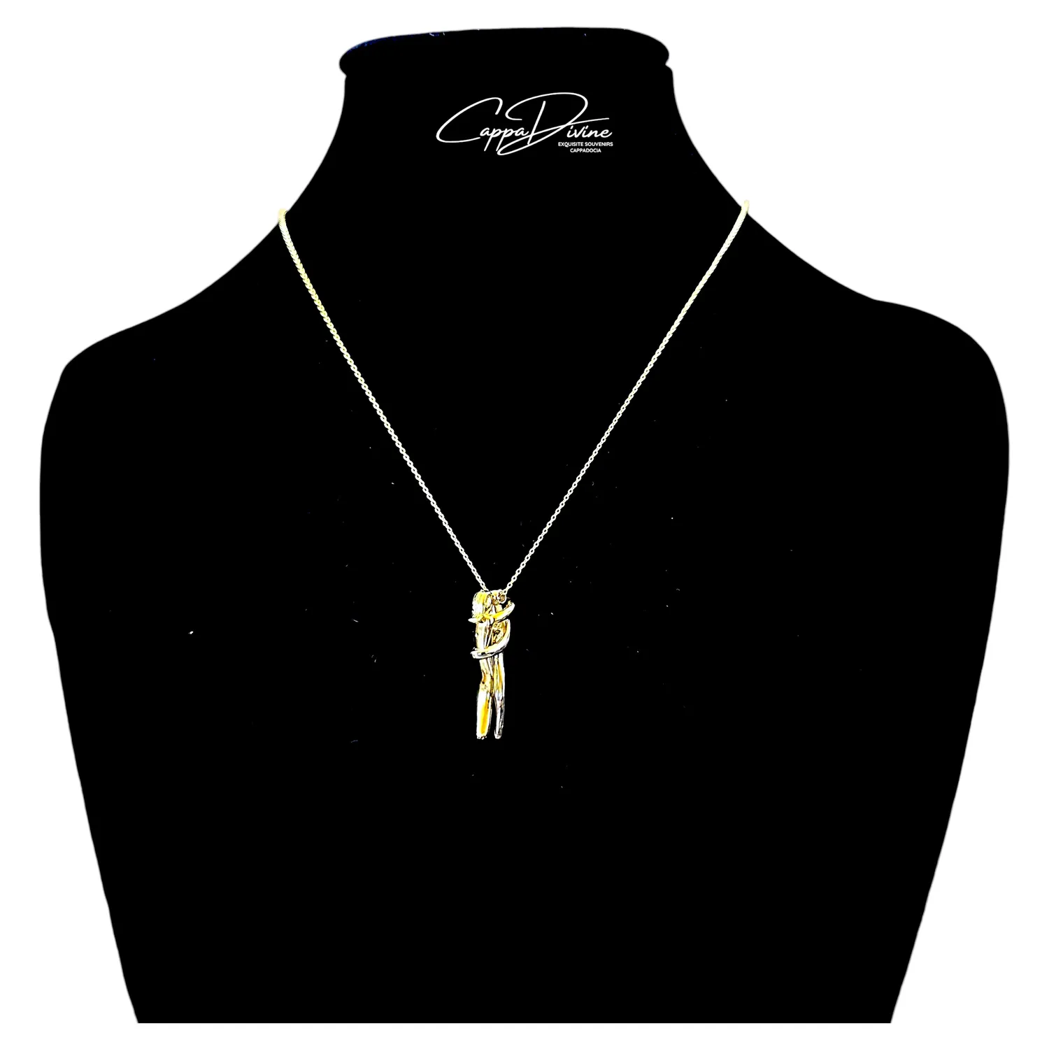 Steel Necklace – Hugging Lovers Design