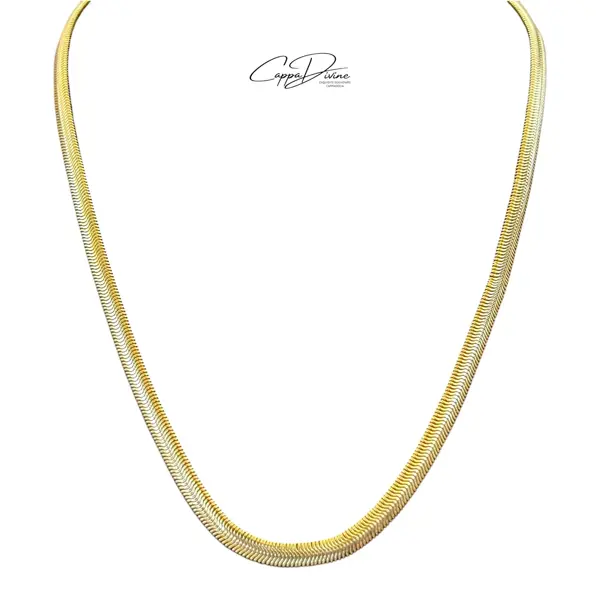 Stainless Steel Italian Flat Chain – Unisex