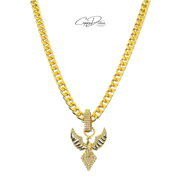 Golden Steel Necklace – Simurg