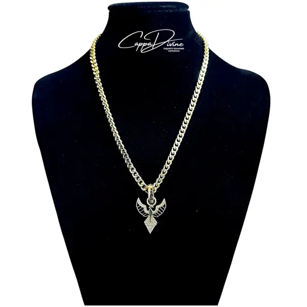 Golden Steel Necklace – Simurg