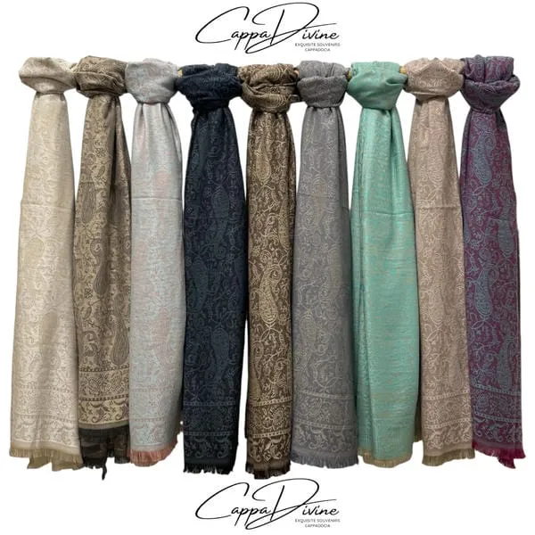 Cashmere Pashmina Scarf - Rectangular & Paisley Pattern